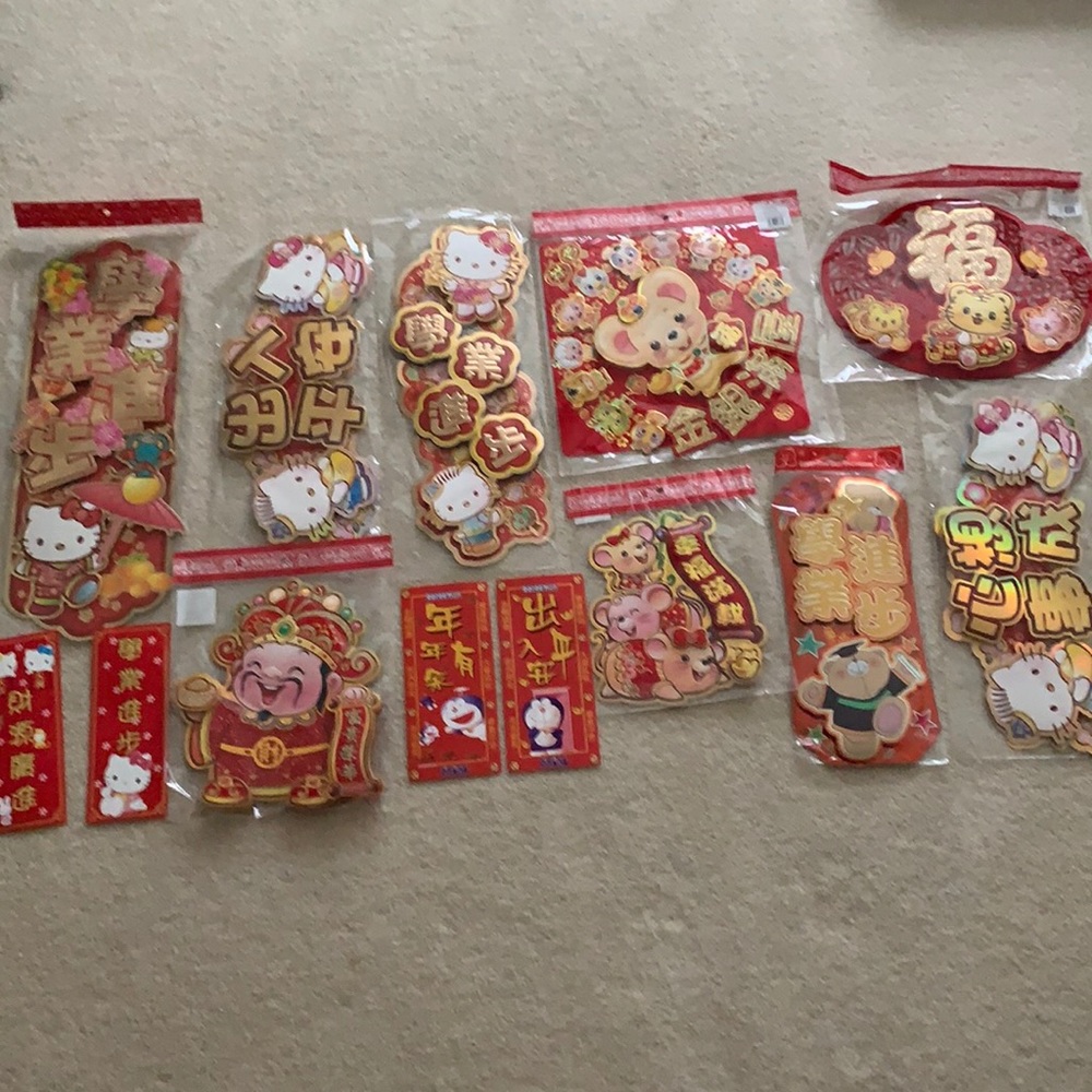 Brand new Chinese New Year Couplets signs posters huge Decorations Lot of 13